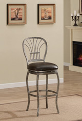 Harper Dual Height Stool | Rustic Pewter/Tobacco