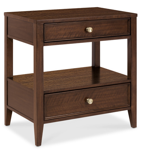 Hooker Furniture Archives Two-Drawer Nightstand with Open Storage
