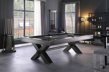 Holliday TRON Steel Slate Pool Table for Modern Homes