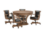 The complete Brunswick Centennial Game Table Set in a range of finishes like Espresso, Rustic Grey, Rustic Dark Brown, and Black Wire Brush. This versatile set combines the luxury of a dining table with the excitement of a premium gaming surface, making it the ideal addition to your home or commercial space.