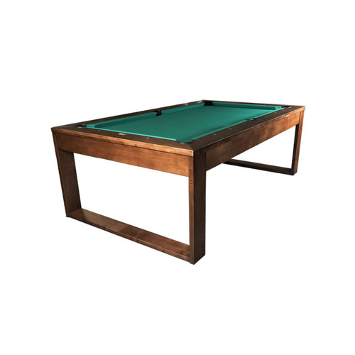 Redford Slate Pool Table by Doc & Holliday in maple wood with Parsons-style rectangular legs and green felt