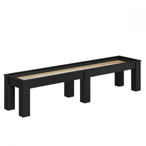 The Black Fulton Shuffleboard Table commands attention with its bold black finish and minimalist form. Its seamless construction and long silhouette bring a sense of quiet power to modern game rooms and upscale interiors alike.