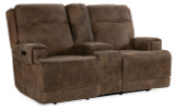 Hooker Furniture Wheeler Power Console Loveseat with Power Headrest