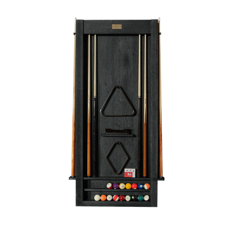 American Heritage Alta 6-Cue Wall Mounted Cue Rack in Black Ash