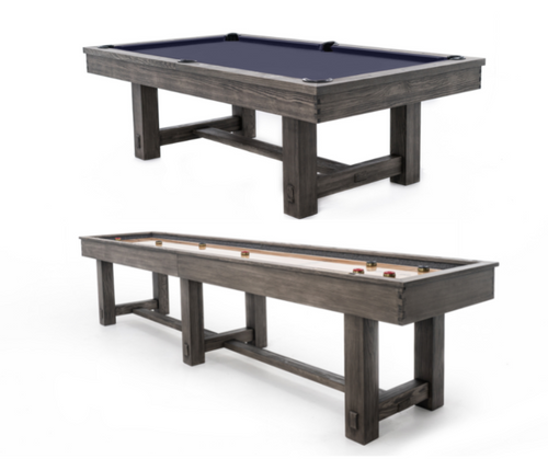 Hamilton Pool Table & Shuffleboard Table Combo. Rustic game room furniture at Sawyer Twain.