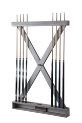 Playcraft Premium Hardwood Billiard X-Style Wall Rack